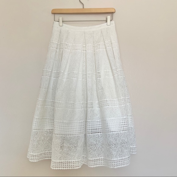 Hailee C White Embroidered Midi Skirt - Picture 5 of 7
